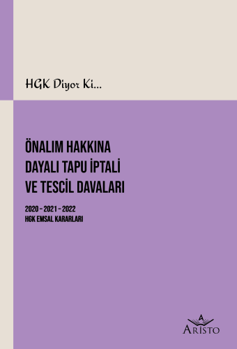 Önalım Hakkına Dayalı Tapu İptali ve Tescil Davaları Aristo Yayınevi